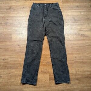 Vintage Wrangler Jeans Women's Size 13/14x34(30x34) Black High Rise Made In USA